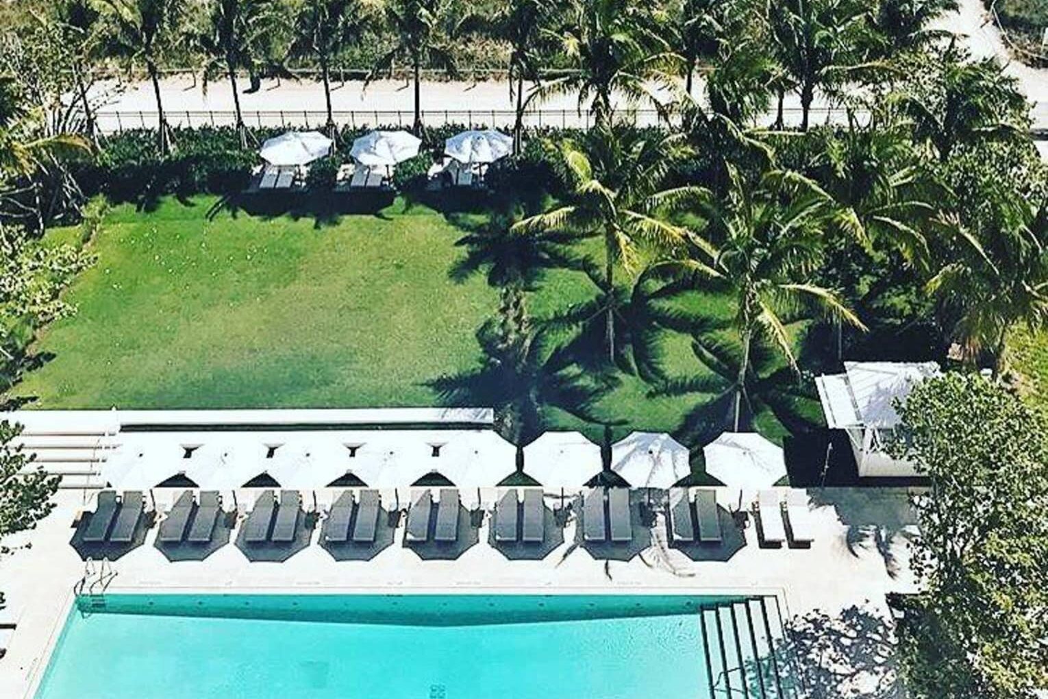 Four Seasons Hotel at The Surf Club beachfront pools and cabanas, one of the best luxury hotels in Miami