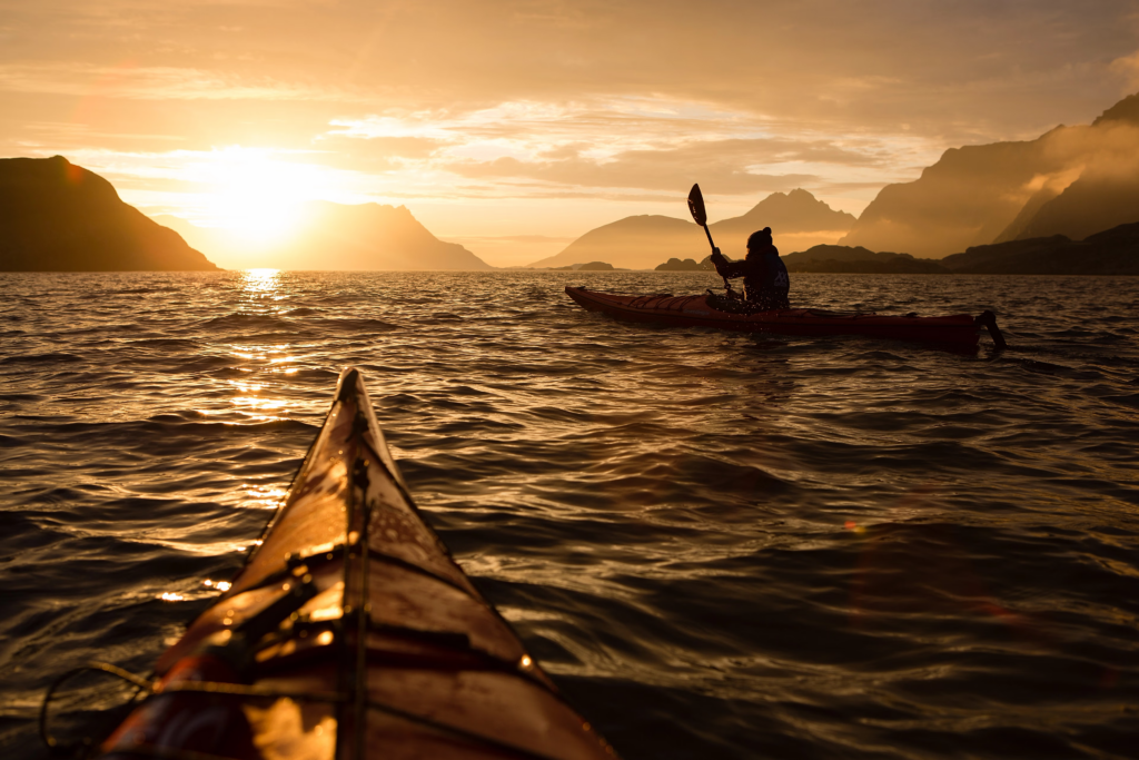 Midnight Sun in Norwegian Fjords